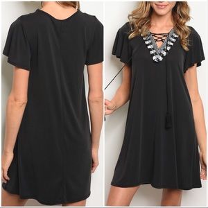 BLACK TUNIC DRESS